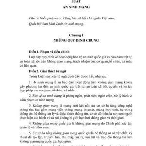 File Sách Luật An Ninh Mạng – 2018 PDF